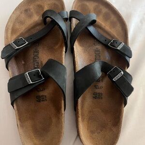 Birkenstock Black Mayari Leather Sandals